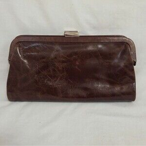 Latico Distressed Leather Handcrafted Organizer Clutch Wallet Chocolate Brown